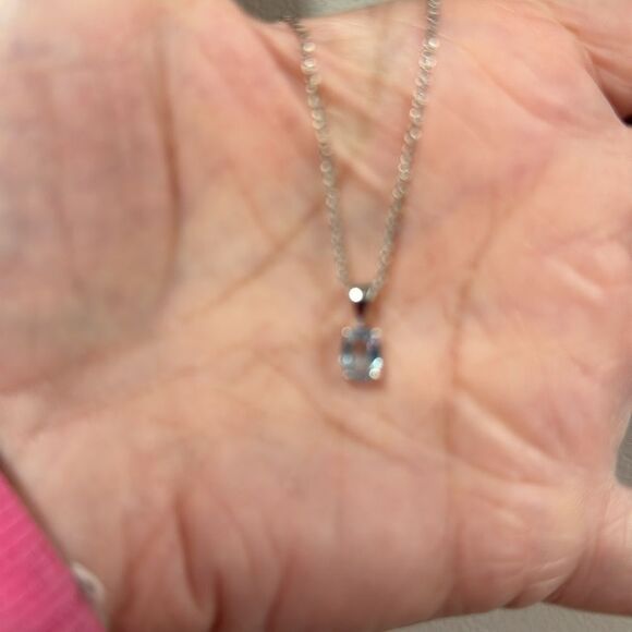 Gorgeous Womens Sterling Silver 1 CTW Swiss Blue Topaz 18 Inch Designer Necklace - Picture 4 of 4